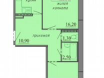 2-к квартира, 54 м², 2/10 эт.