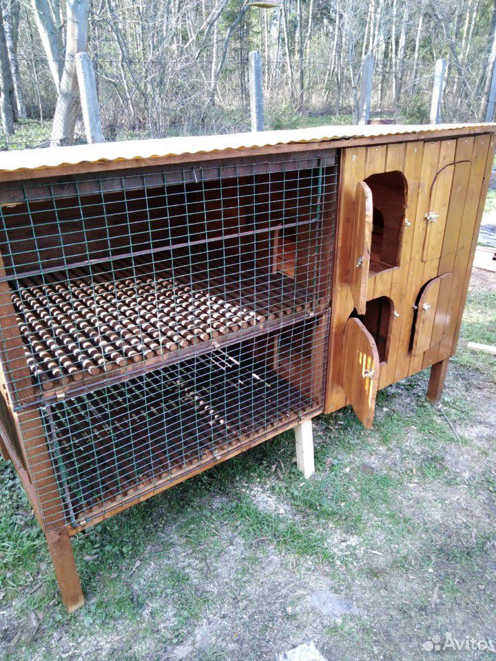 Клетка для кроликов деревянная купить на Зозу.ру - фотография № 2