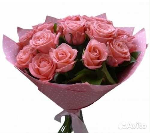15 розовых роз в букете купить на Зозу.ру - фотография № 1