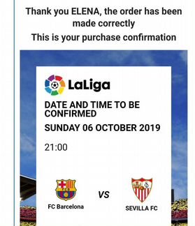 Билеты на футбол Барселона