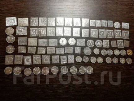 Набор из 84 серебряных жетона от водки Стандарт с