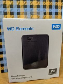 Внешний HDD 2тб WD Elements Portable