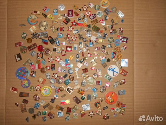 Значки СССР ломаные без заколок