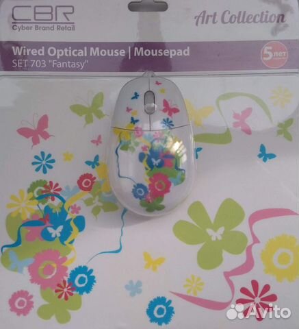 Мышь и коврик комплект дизайн 