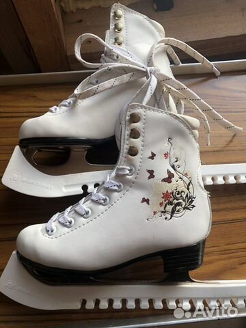 Коньки для девочки 7 1/3, 27 р, 17 см