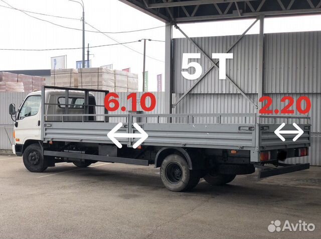 Грузоперевозки открытый бортовой 6 метров 5 тонн