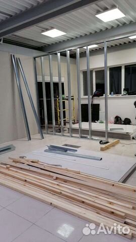 Монтаж гкл перегородок, стены, короба, сан.узлы