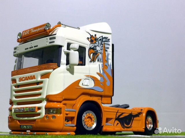1/50 тягач Scania B&R Transporte 1:50 WSI