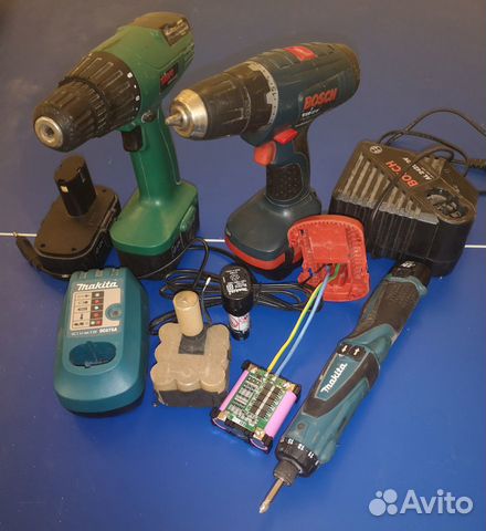 Ремонт аккумуляторов от шуруповертов, пылесосов