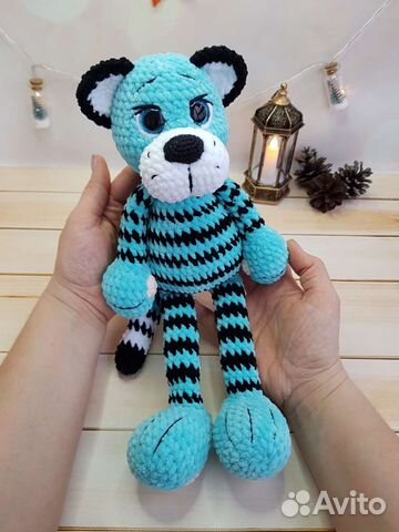 Плюшевый голубой Тигр, мягкая игрушка Тигрёнка