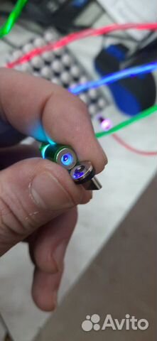 Магнитный светящийся USB кабель