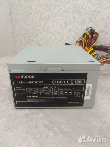 Блок питания Accord ACC-500W-12, 500Вт, 120мм
