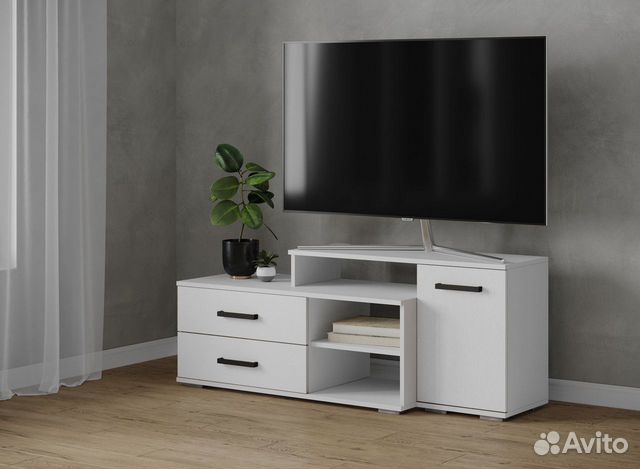 Тумба под телевизор белая