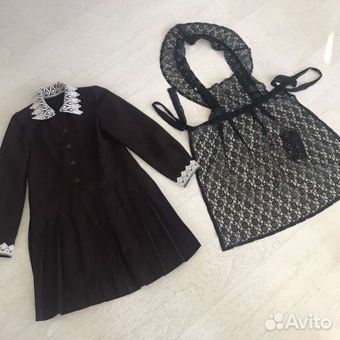 Школьное платье СССР и фартук школьный СССР