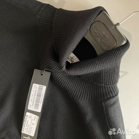 Свитер stone island pure wool knit black