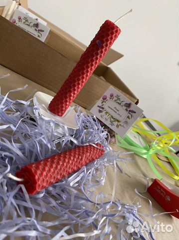 Свечи ручной работы из вощины