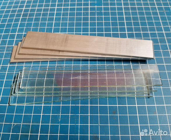 Стеклянный притир на бланке. Алюминиевый бланк