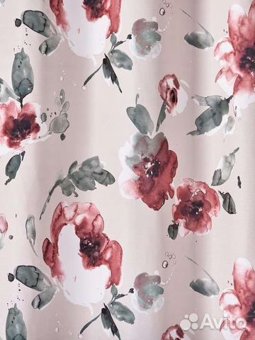 Штора готовая 140х260 на шторной ленте бежевая