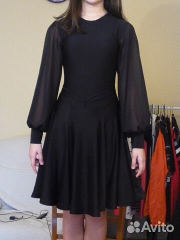 Платье для бальных танцев рейтинговое. Черное Платье для бальных танцев рейтинговое. Черное