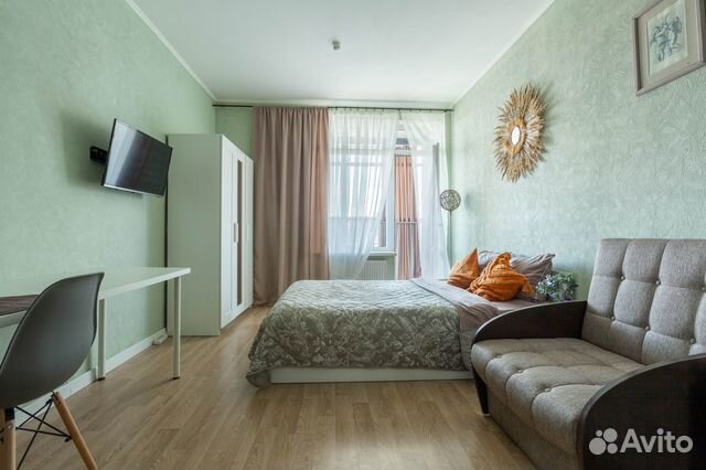 

Квартира-студия, 28 м², 2 кровати