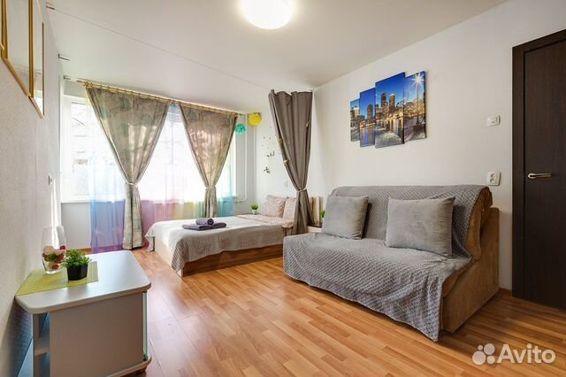 

1-к. квартира, 34 м², 2 кровати