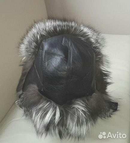 Шапка Saga Furs мех лисы + кожа Шапка Saga Furs мех лисы + кожа