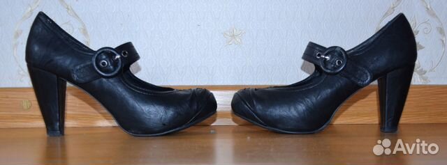 Чёрные кожаные туфли 39 с пряжкой Carnaby Чёрные кожаные туфли 39 с пряжкой Carnaby