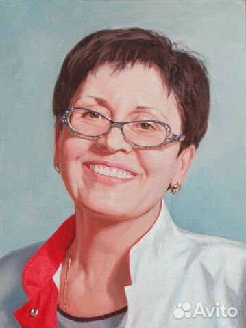 Портрет по фото, 30х40, акрил+масло