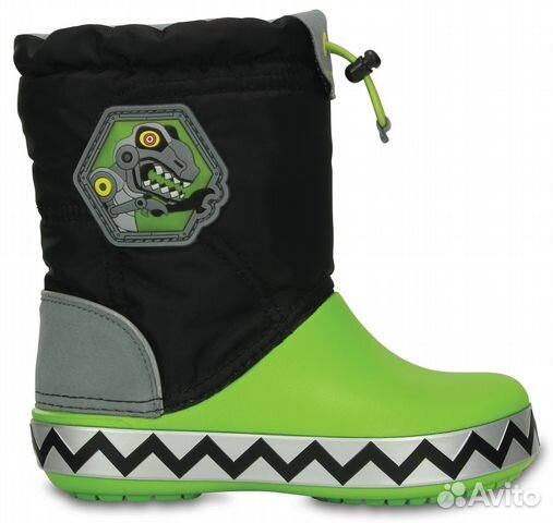 Сапоги Kids’ CrocsLights LodgePoint RoboSaur Boot— фотография №1