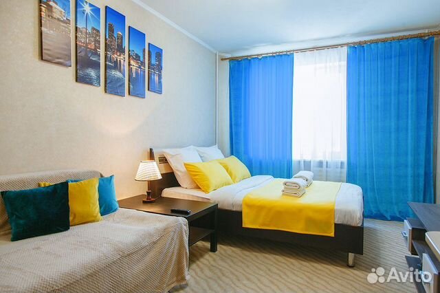 

1-к. квартира, 44 м², 2 кровати