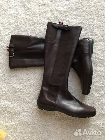 Сапоги кожаные bally 38,5