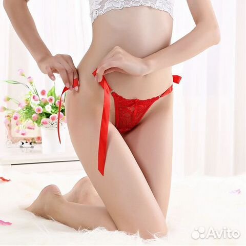 Трусики стринги на завязках. Эротическое белье