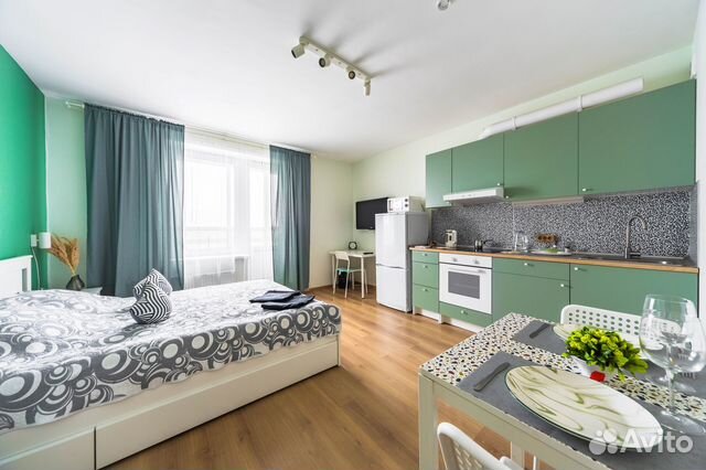

Квартира-студия, 27 м², 2 кровати
