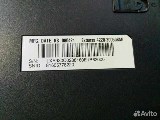 Ноутбук Acer Extensa 4220 по зч на разбор