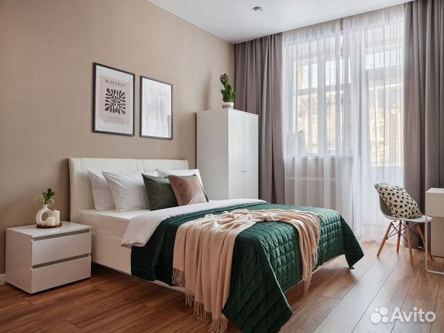 

1-к. квартира, 36 м², 2 кровати