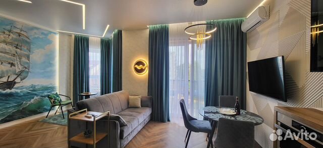 

Квартира-студия, 45 м², 2 кровати