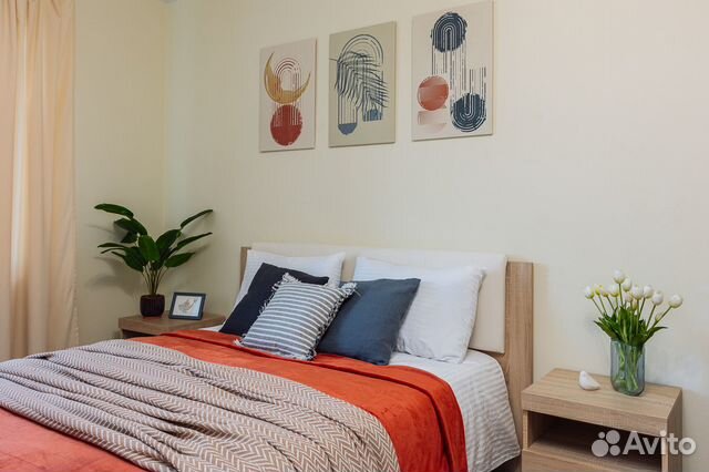 

1-к. квартира, 42 м², 2 кровати