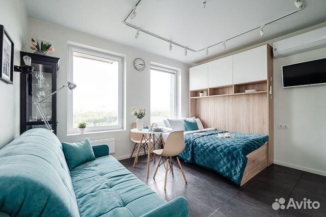 

Квартира-студия, 24 м², 2 кровати