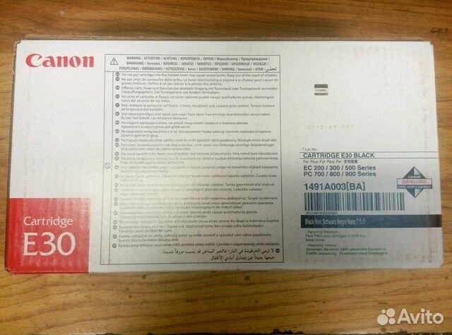 Картридж Canon E30 0ригинал Картридж Canon E30 0ригинал