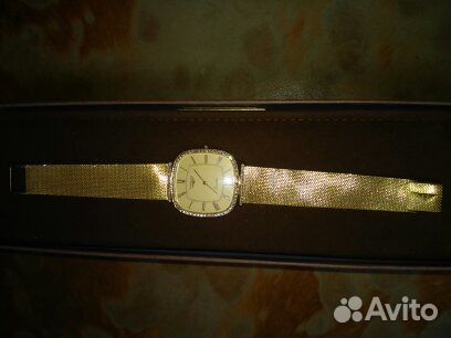 Золотые часы Longines с бриллиантами