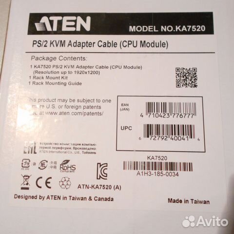 Адаптер APC KVM 2G, Server Module, PS/2