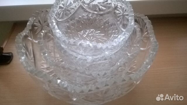 Комплект хрустальных салатников 4 шт