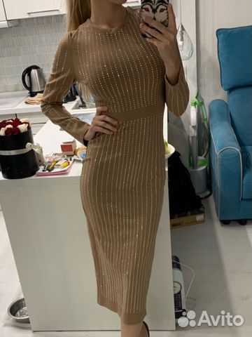 Платье вечернее золотое со стразами Платье вечернее золотое со стразами