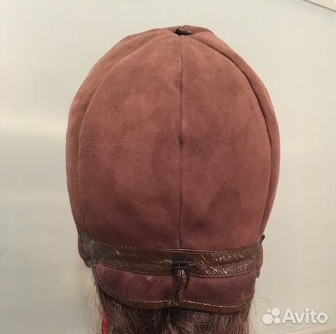 Берет из замши и меха