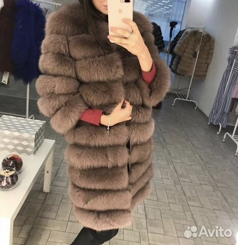 Шуба из натурального песца