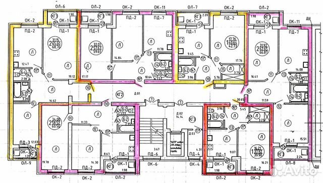 2-к квартира, 60.5 м², 4/10 эт.