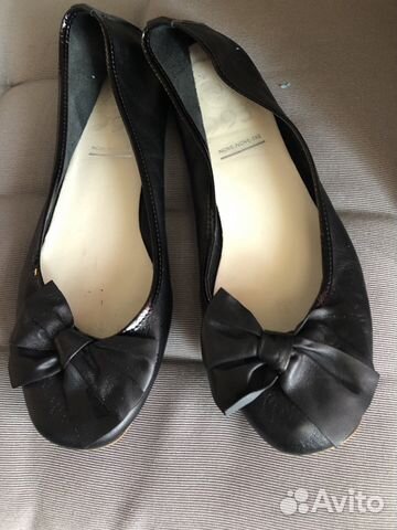Балетки кожаные