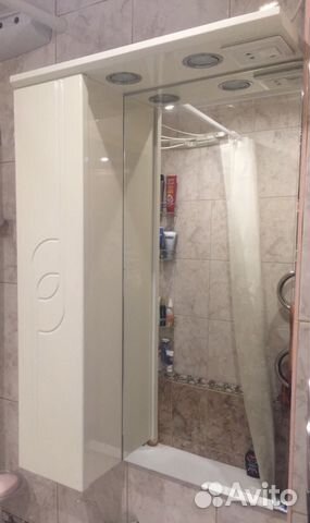 Навесной шкаф с зеркалом 50 см в ванную комнату Навесной шкаф с зеркалом 50 см в ванную комнату