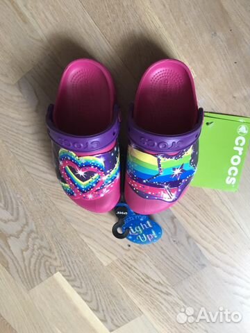 Crocs C10 Крокс 27р оригинал мигающие сабо
