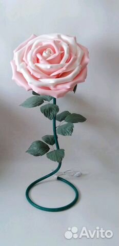Роза торшер, высота 110см, диаметр розы 50см